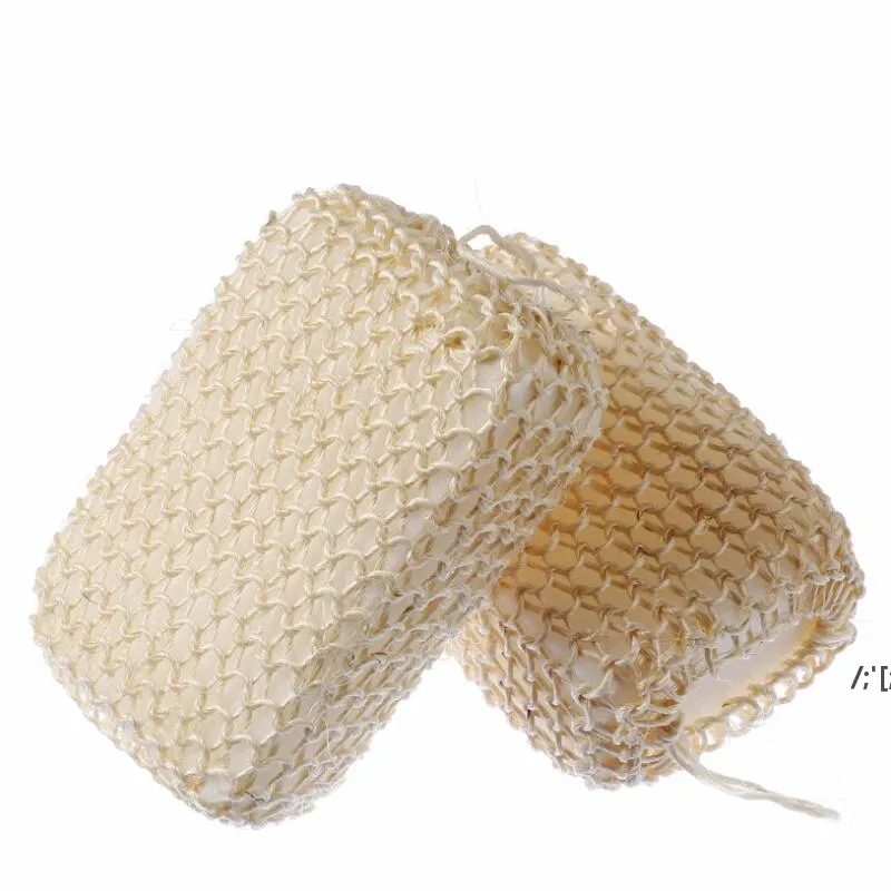 Naturbad Sisal Svamp Exfoliating Shower Sponge Ta bort den döda huden för hemhotell Bathroom 14 * 10cm BBB14907