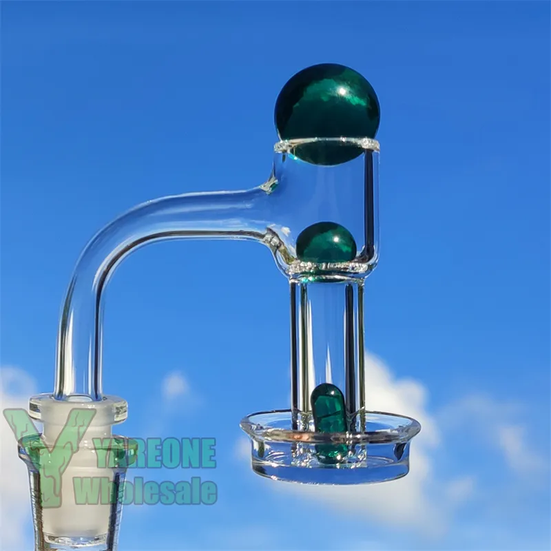 Terp Slurper Marble Juego con tazón de vacío acampanado Banger Banger Full Weld Terp Pearls 10 mm 14 mm Male Macho Biselado Biselado Slurp Dab uñas Yareone Mano