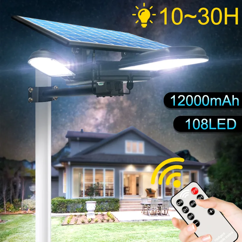 101LED Solar Street Light с дистанционным управлением Длинное рабочее время солнечная лампа новейшая безопасность освещения для садовой дороги стены