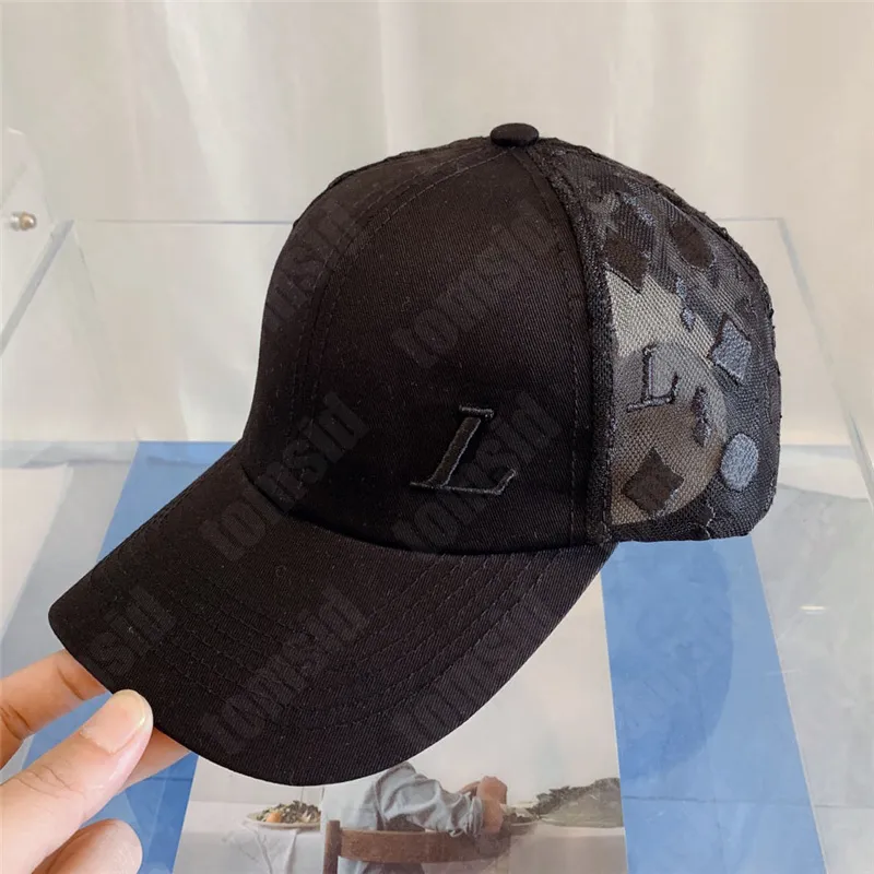 Mens designers baseball cap för man mode net boll justerbar sommar sol hat casual varumärke bokstäver lyxiga hattar