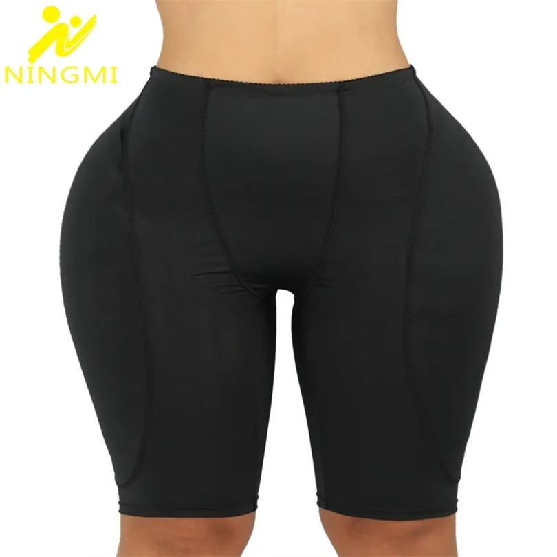 NINGMI femmes grande taille rehausseur de hanche Shaper culotte bout à bout Shapewear sous-vêtements hanche Pad taille haute ventre contrôle culotte 220513