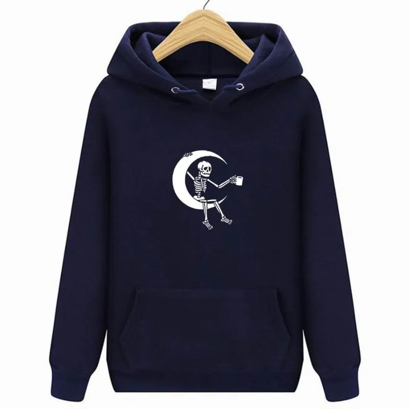 Kadın Hoodies Sweatshirts Hoodie Bayanlar Erkekler Harajuku Kawaii Giysileri Uzun Kollu Gevşek Polar Estetik Giyim Kafatası Raf Baskı Koleksiyon