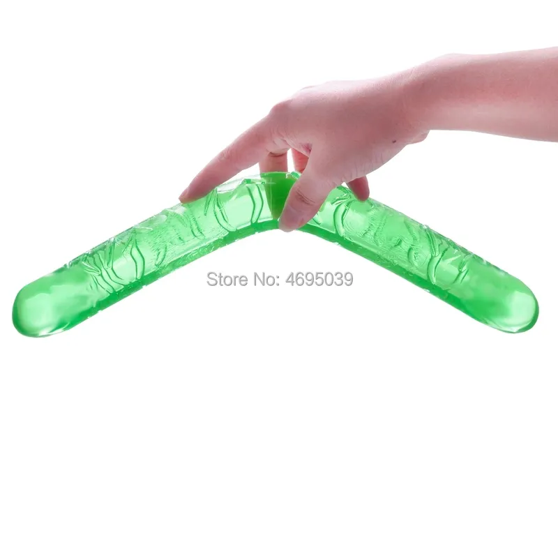 Doppio dildo lungo 33,5 cm per masturbazione flirt lesbica Giocattoli sexy flessibili realistici Donne con vibratore Butt Plug