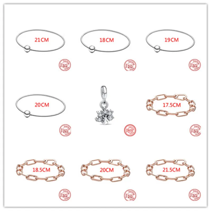 Nuevo estilo para mujer Pulseras de lujo para hombres Oro rosa Estilo de cadena en U Moda de gama alta Accesorios para niñas Original Fit Pandora brazalete Regalos de joyería para mujeres populares