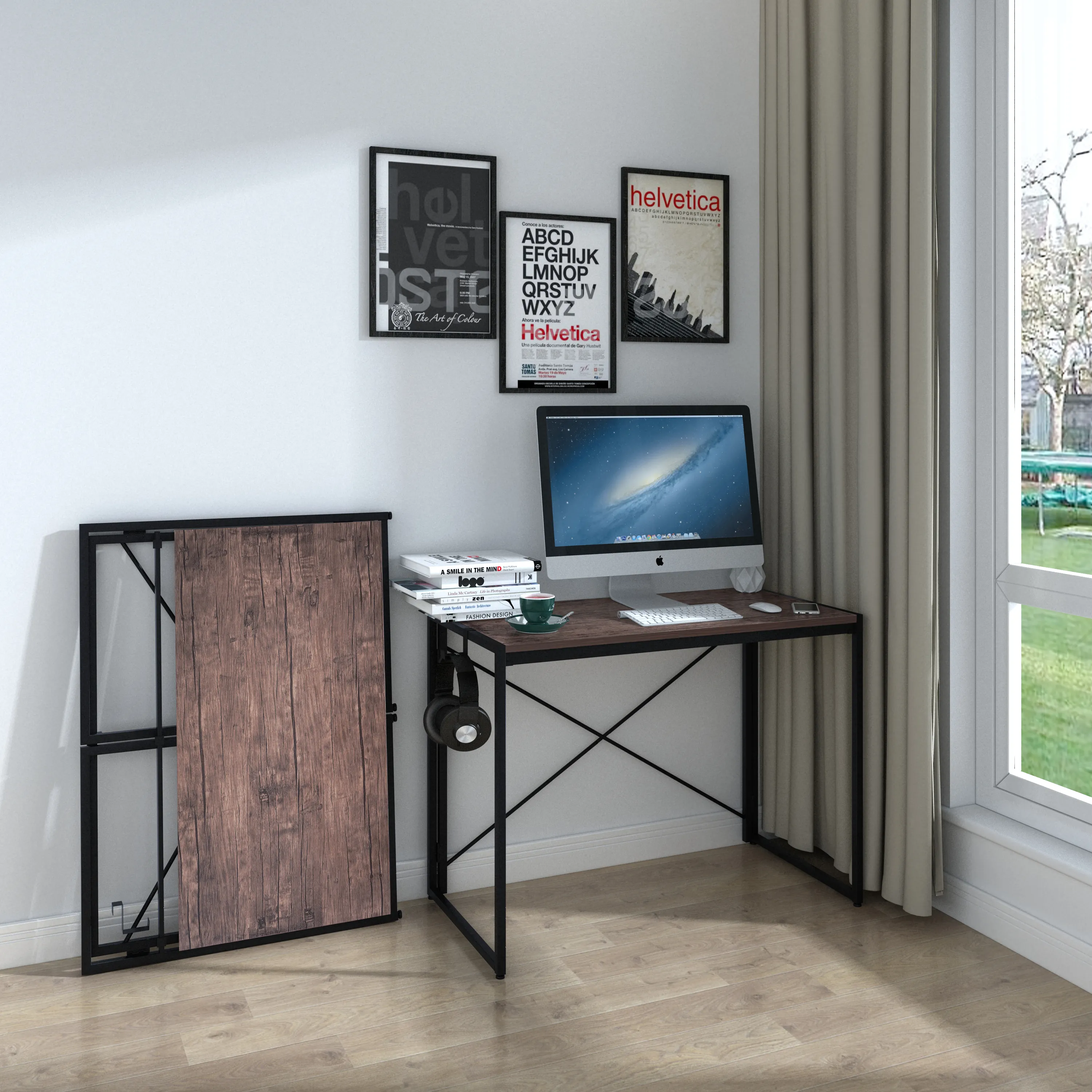 Escritorio pequeño con muchas piernas, escritorios pequeños para espacios  pequeños, mesa de oficina de estilo moderno y simple, escritorio de oficina