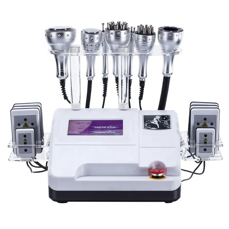 8 in 1 40k Slimming Machine Cavitation Vacuum System Ultrasonic RF laser pads Fat Burning Weight Loss Beauty Device