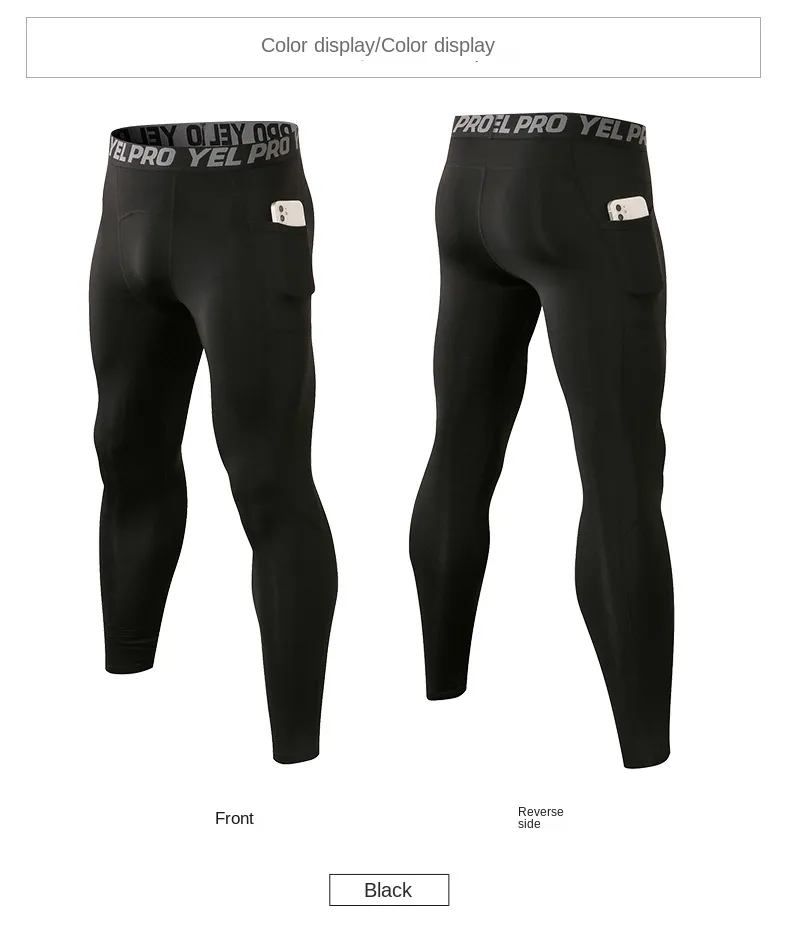 Velvet Pocket PRO Tight Stretch Running Pants For Men Autumn