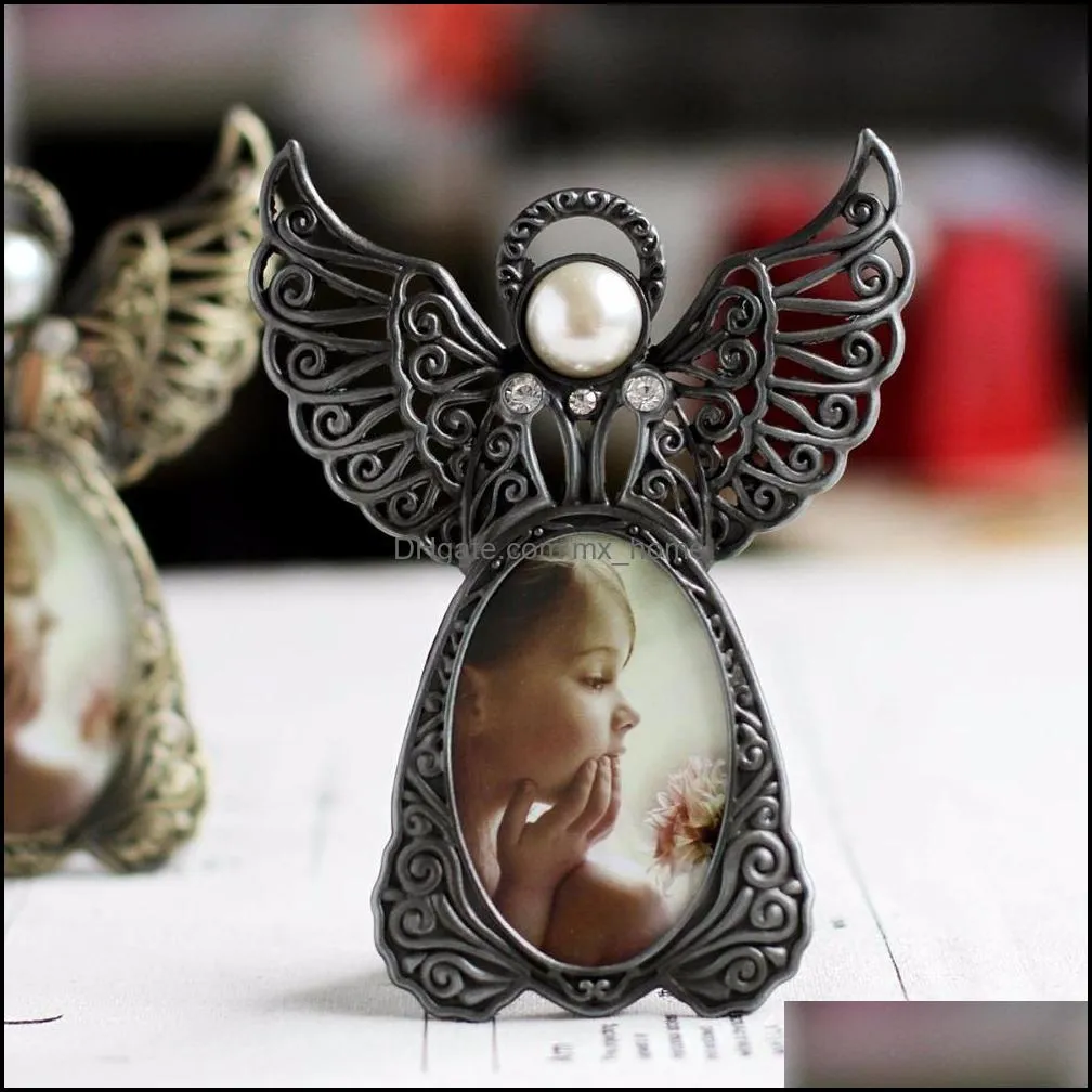 Cadre photo classique Baby Po FrameAngel Wings Cadres de style vintage pour enfantsCadre ModerneStudio Decor Drop Delivery 2021 et Modings Arts