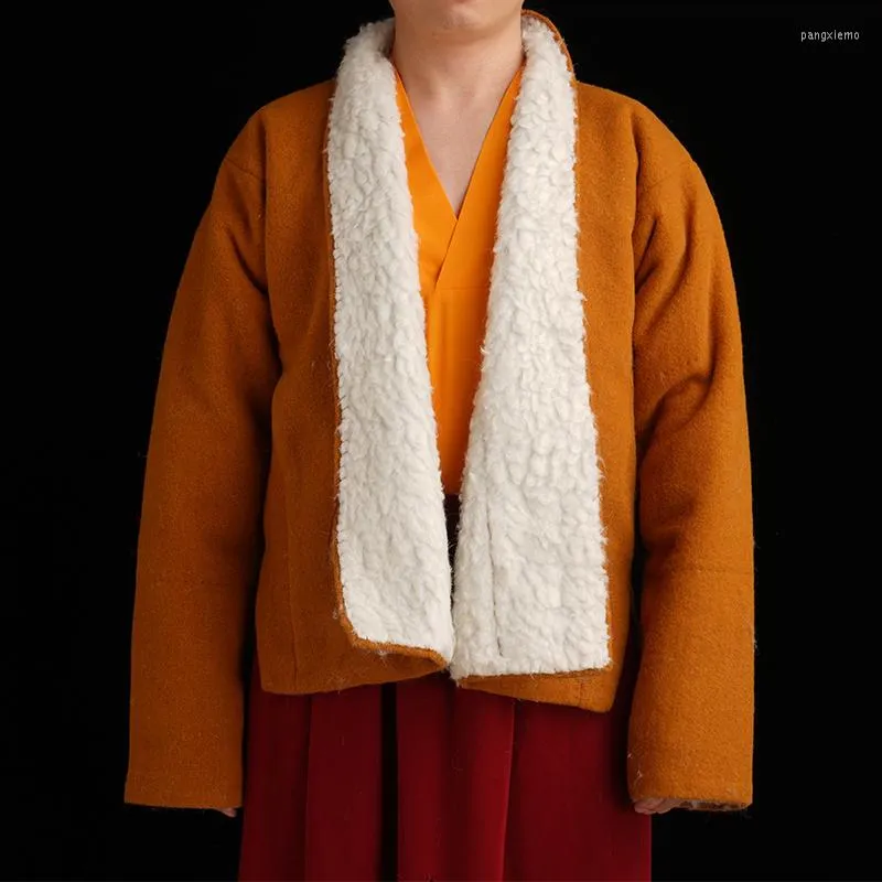 Ethnic Clothing Lama's Coat Winter Clothes Dongbo Monk's Tibetan Long Sleeved Plush Family ClothesEthnic