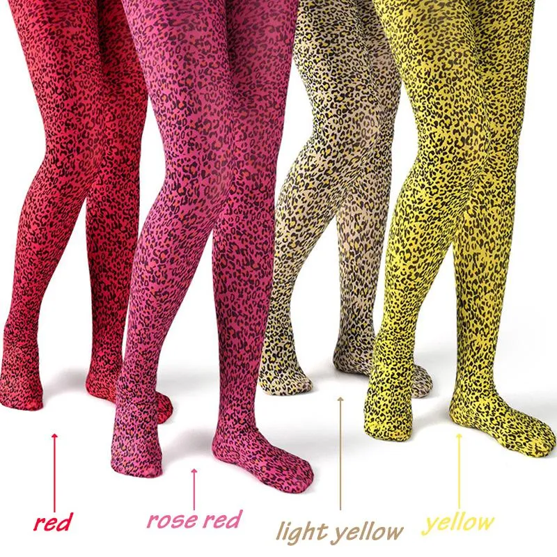 Socks & Hosiery Spring Fashion Wild Leopard Print Women's Pantyhose 4 Colors Thin Breathable Anti-Hook Polyester Personality Sexy Tights