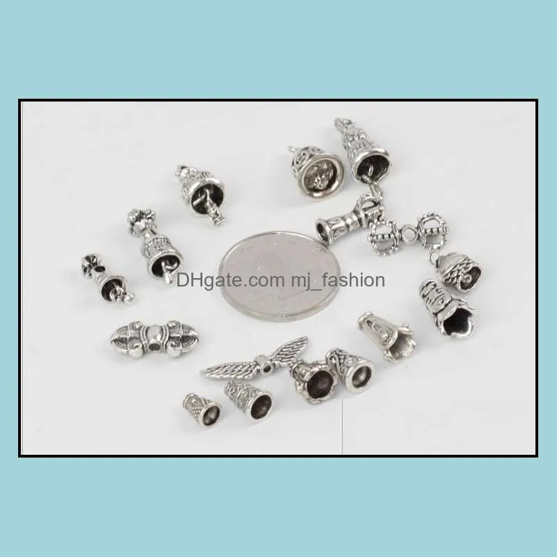 tibetan silver diy charms fit bracelet vajra pestle buddhist scripture bell jewelrt findings