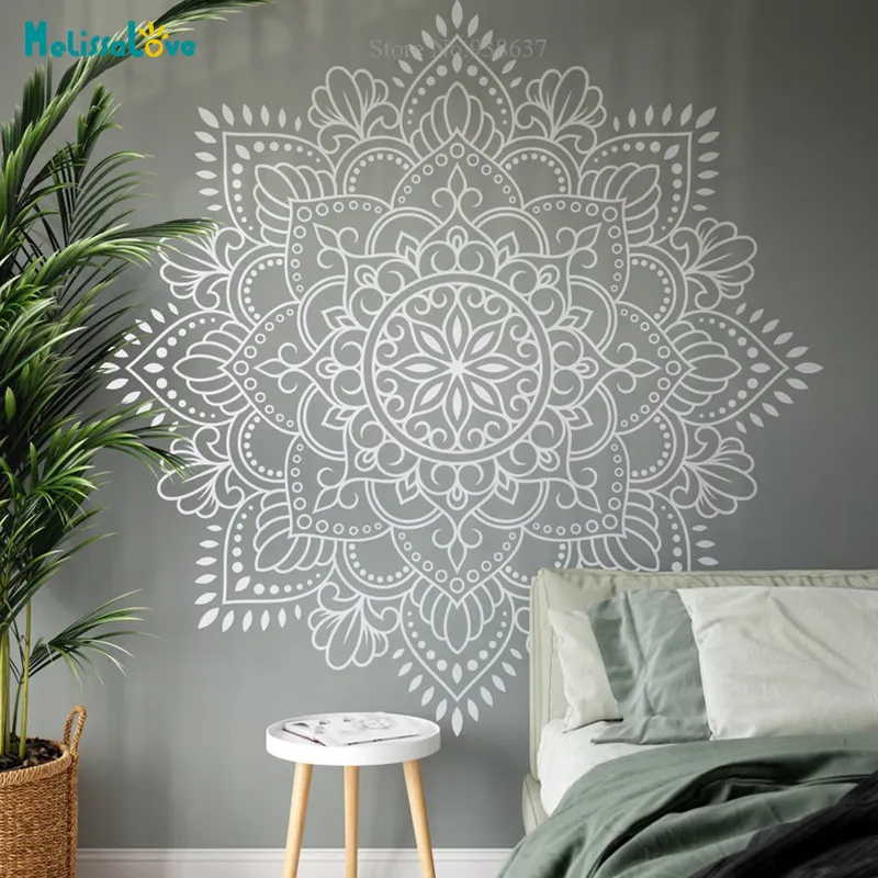 Mandala Vinyl Wall Art Decal Pink PVC Self-Adhesive Small Wall Sticker ...