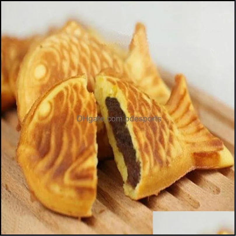 Home DIY Taiyaki Japanese Fish-shaped Cake Pan Maker Gas Stove Cake Mould 2 Cast Kitchen Cooking Tools Accessories
