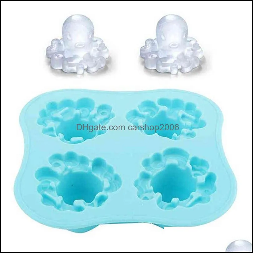 creative octopus shape ice tools cube mold tray diy ices cubes trays chocolate molds bar party whiskey wine cream home kitchen