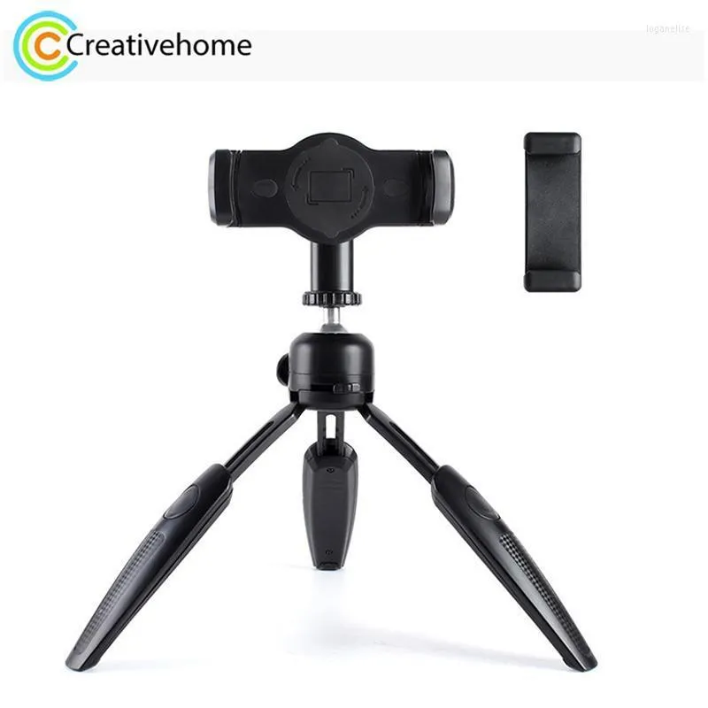 Foldable Tripod Desk Mount Live Stand With Tablet PC & Phone Clamp For