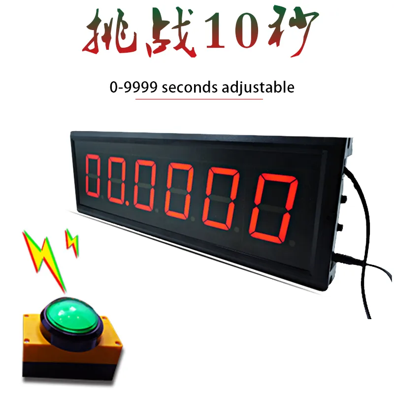 Il gioco è un timer con display a LED, sfida Tiktok, orologio personalizzato montato a parete per interni, con rete rossa gratuita da 10 secondi.