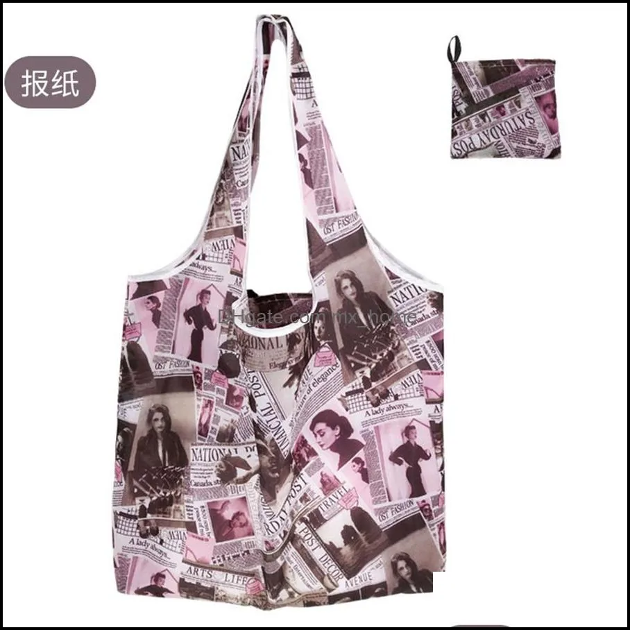 Spot large calico portable shopping bag polyester bag wholesale folding advertising