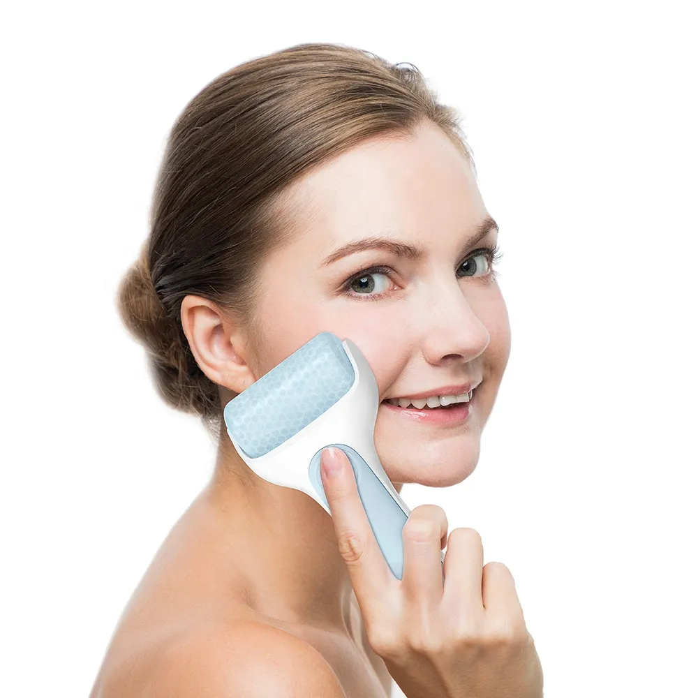 Rouleau de glace pour le visage, les yeux et le corps entier, thérapie par compresse froide, masseur facial, outil de soins de la peau, migraine, gonflement, soulagement de la douleur, blessures mineures avec étui de rangement