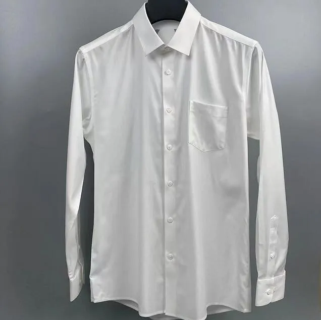 2022 Модная мужская рубашка белая длинные рукава высококачественная удобная повседневная мода