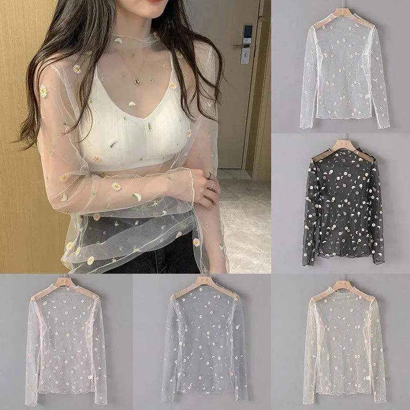 Korean Style Daisy Mesh lap top with Cute Lace Flower Design