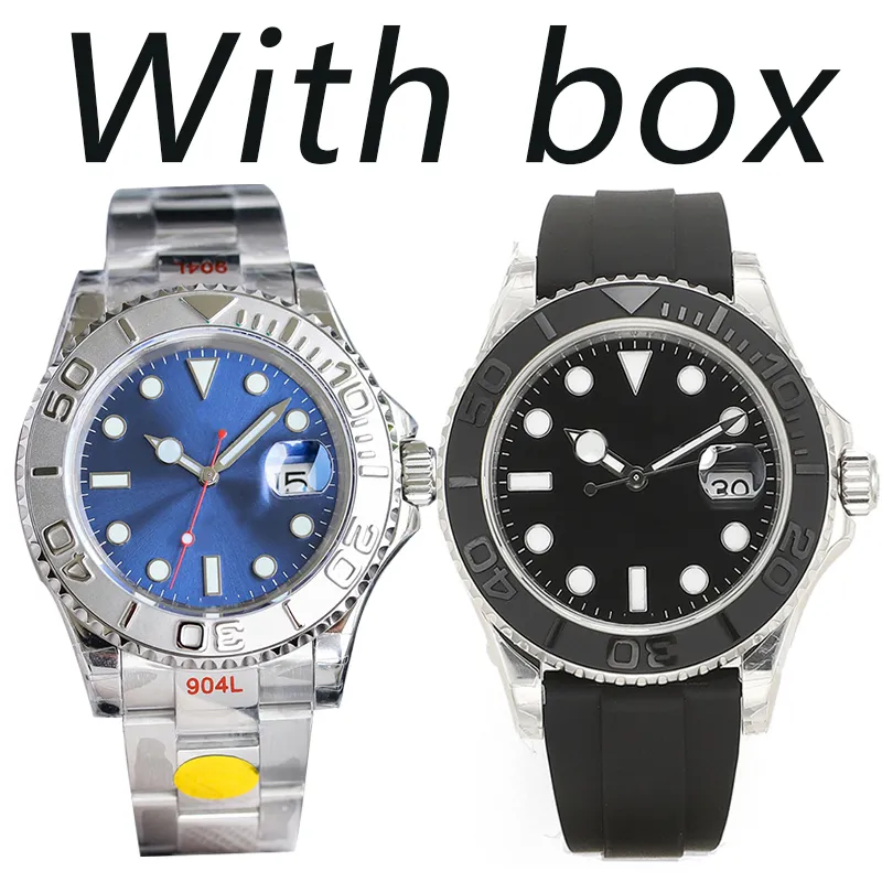 メンズ腕時計 Dhgate 40 ミリメートルヨット自動日付腕時計ムーブメントデザイナー機械式メンズステンレス 904L 鋼腕時計腕時計 Montre De Luxe 腕時計ボックス付き