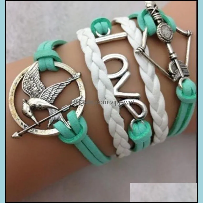 infinity charm bracelets braided leather handmade bracelet fashion leather bracelets multilayer jewelry