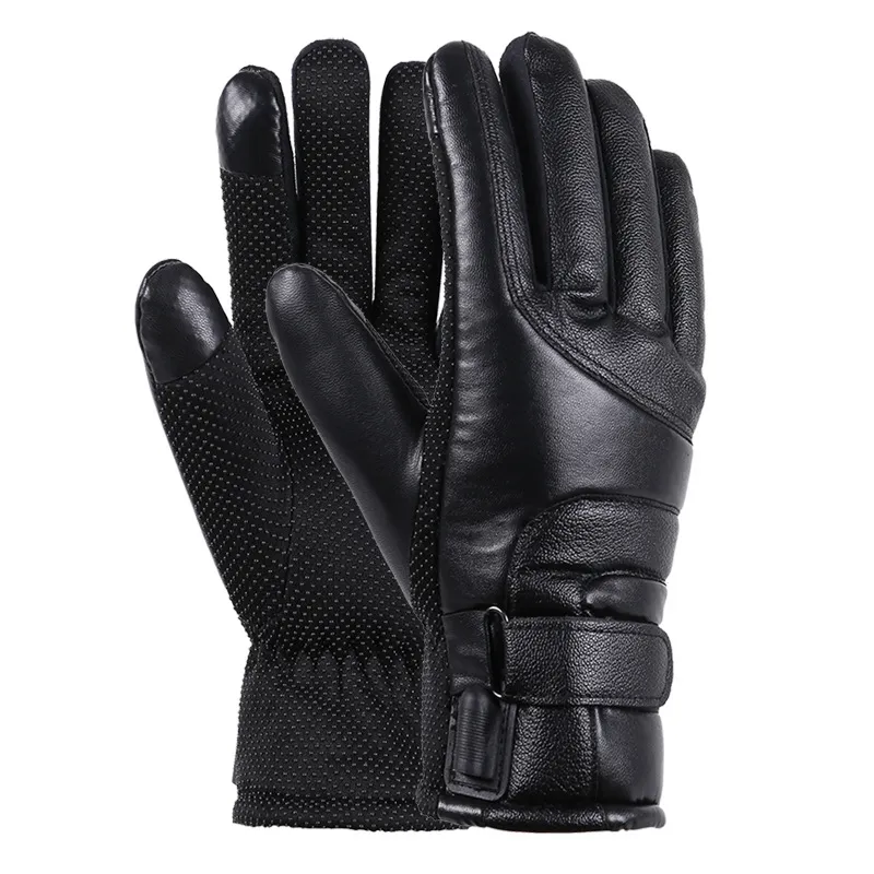 Winter Electric Heated Gloves 바람 방전 자전거 따뜻한 가열 터치 스크리 스키 스키 장갑 남성용 여성을위한 USB