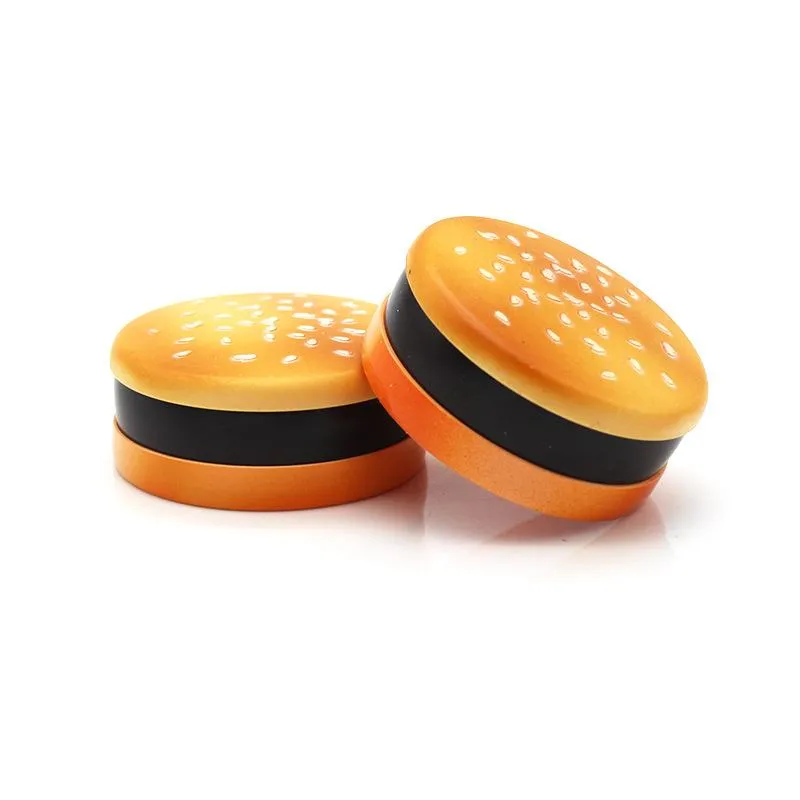 Grinders 55mm 3Parts Hamburger Metal Grinder Zinc Alloy Material Tobacco Grinder Smoke Cigarette Dry Herb Grinder