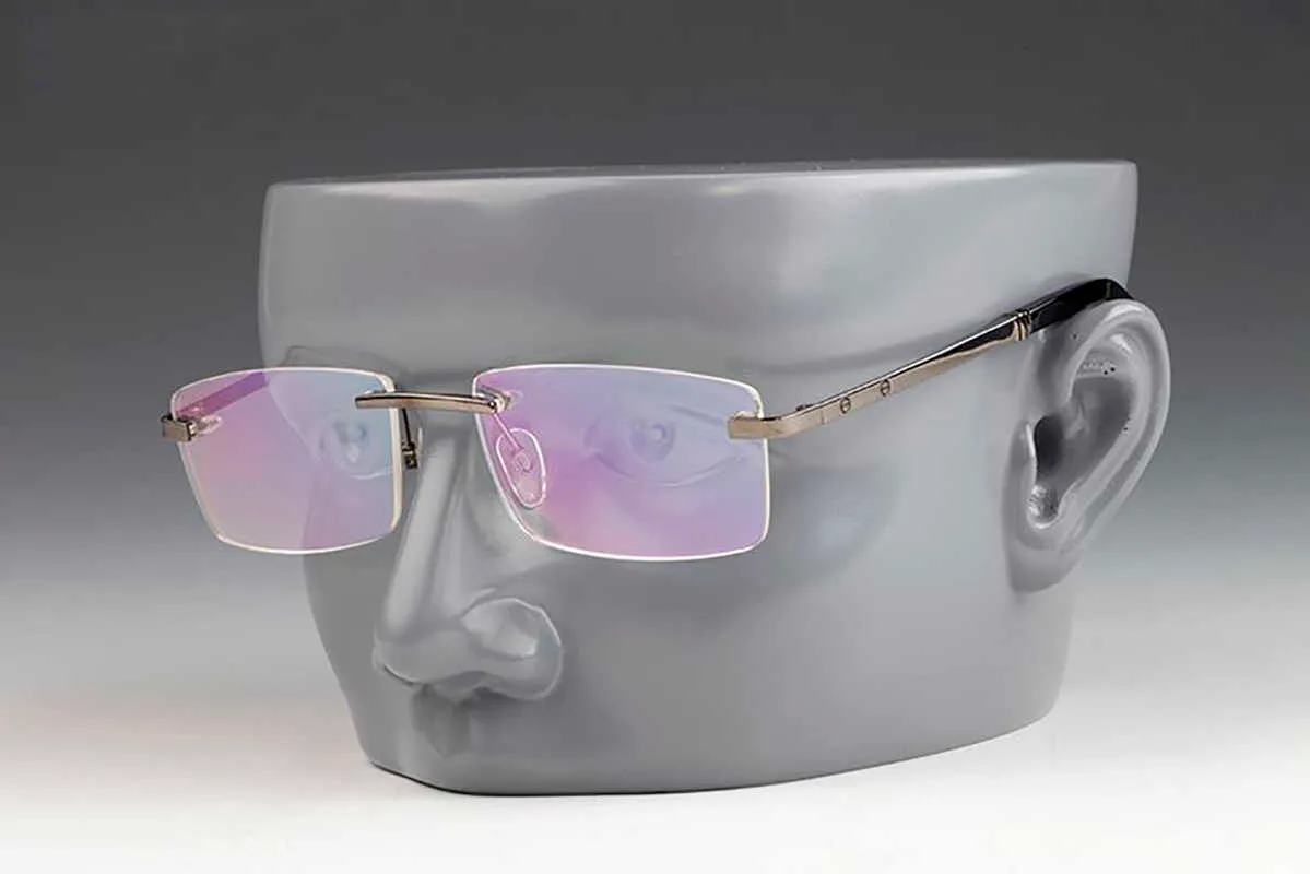 نظارات سبيكة التيتانيوم إطار رجالي مربع مربع مربع مربع الوصفة طبية نظارة معدنية لنظارات شمسية أزياء الإطارات البصرية المسمار