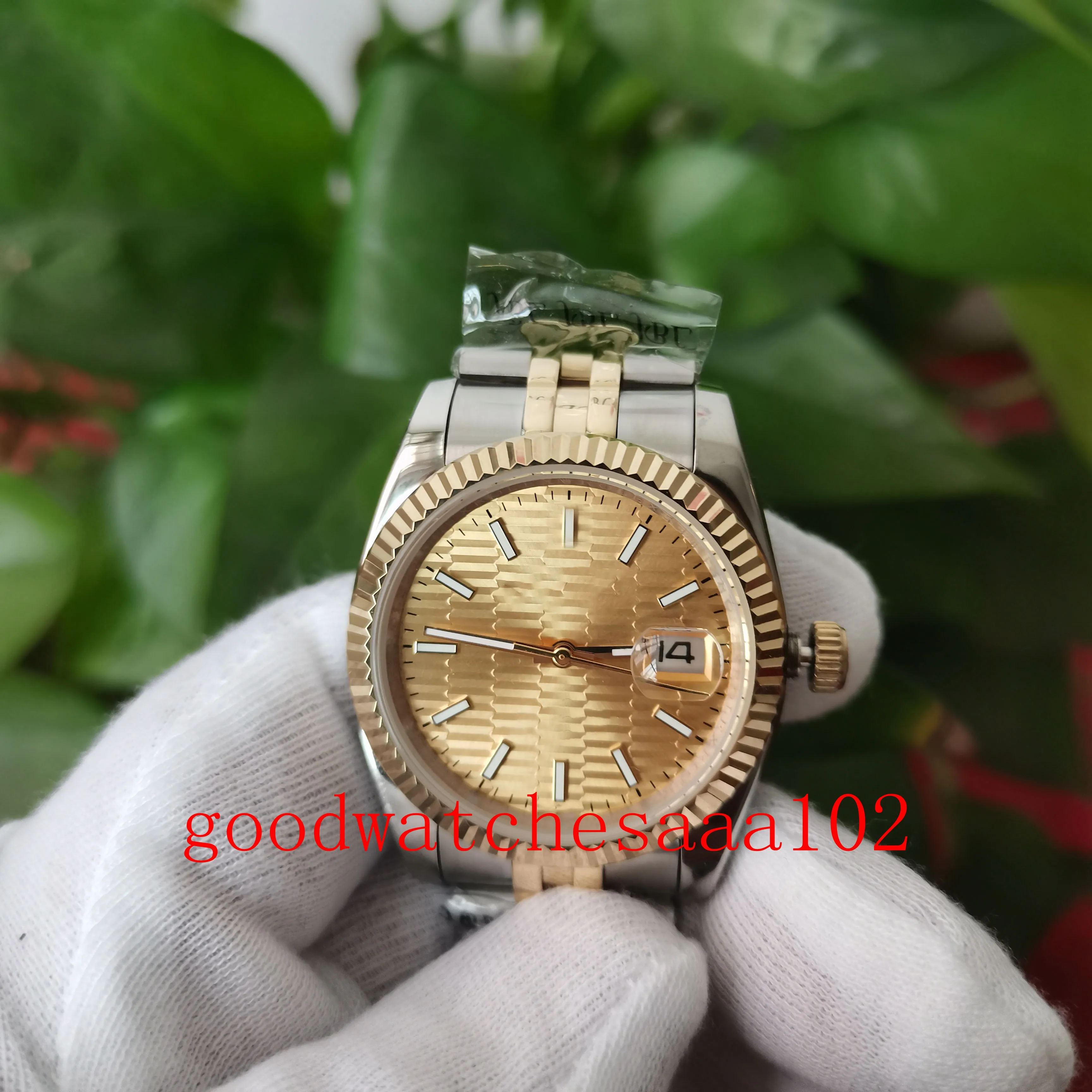 moda esclusiva Asia ETA 2813 movimento quadrante giallo 36mm orologio unisex orologi da donna 126231 126233 orologio sportivo