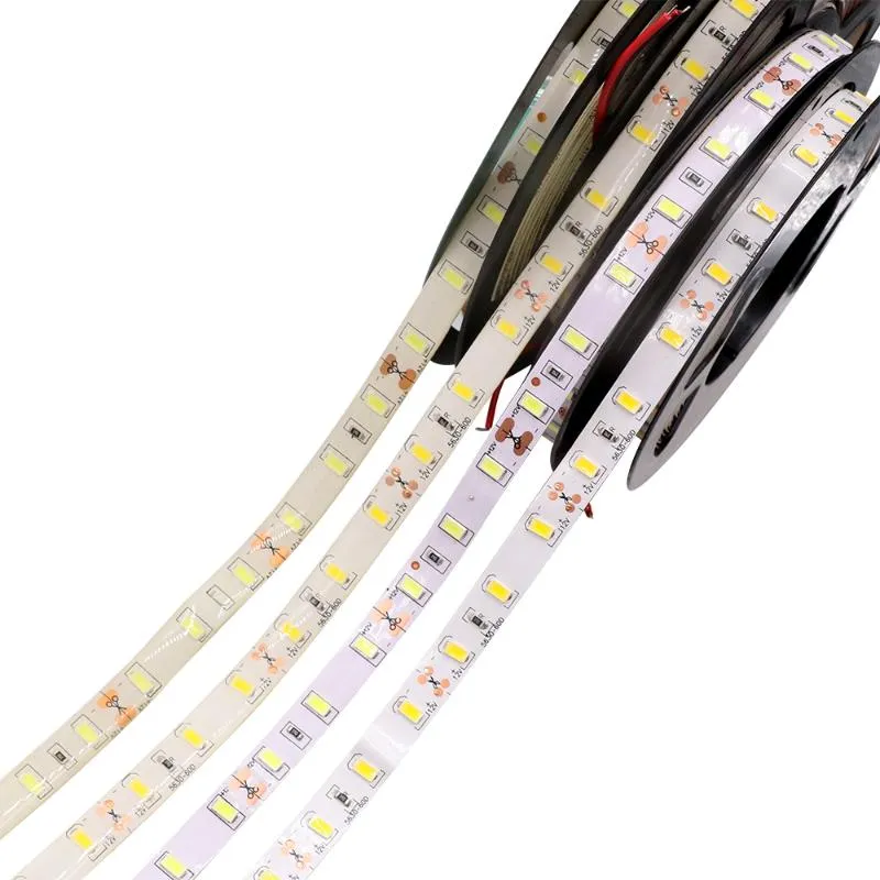 ストリップLEDフレキシブルテープDC12V 5630 60LED/Mストリップライト防水リボンストライプダイオードホワイト/ウォームホワイト/ナチュラルホワイトレッド