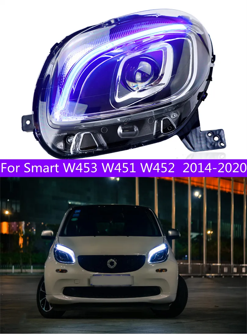 Faróis todos os led para smart 2014-20 20 w453 w451 w452 led farol atualização alta configuração drl turn signal luzes dianteiras