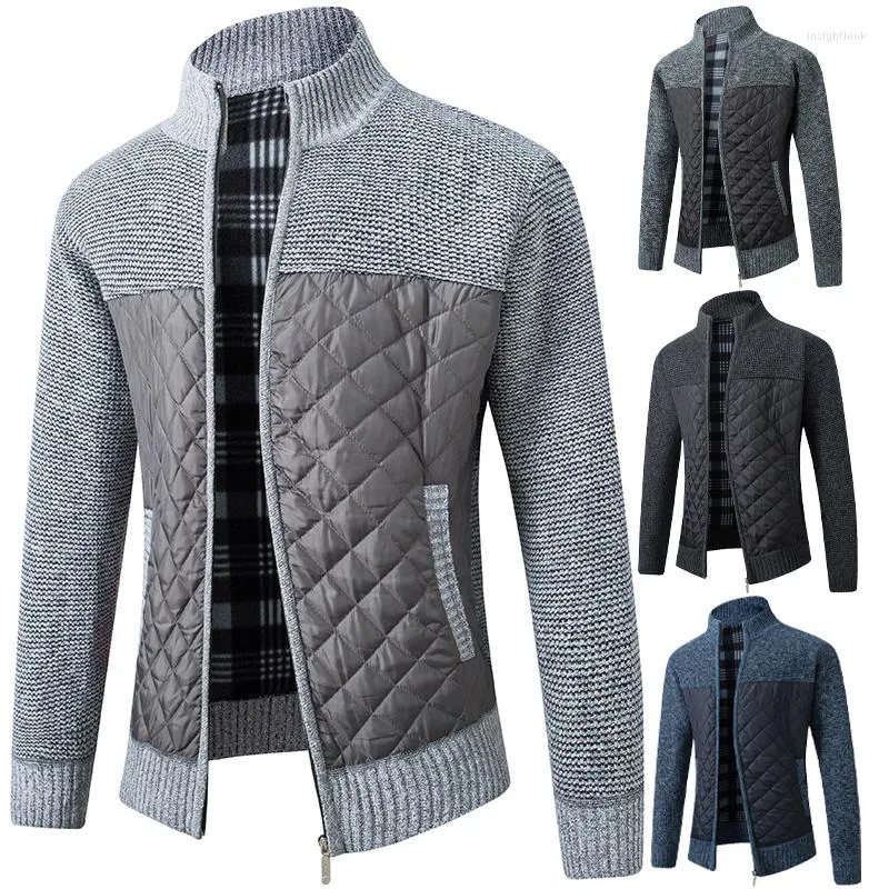 Herentruien mannen trui vest Cardigan Zipper 2022 aankomst winter mode dikke mannelijke gebreide jas tiener pocket zwart blauw grijs m10men's