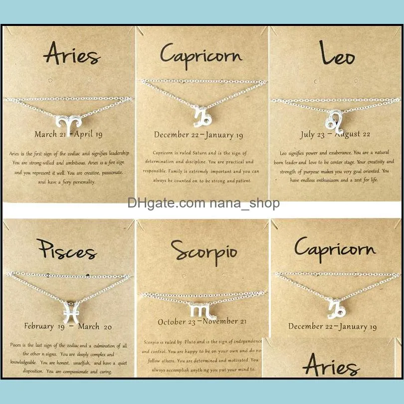 Constellation Anklets Zodiac Sign Horoscope Pendant Jewelry Astrology Birthday Gift with Message Card for Women