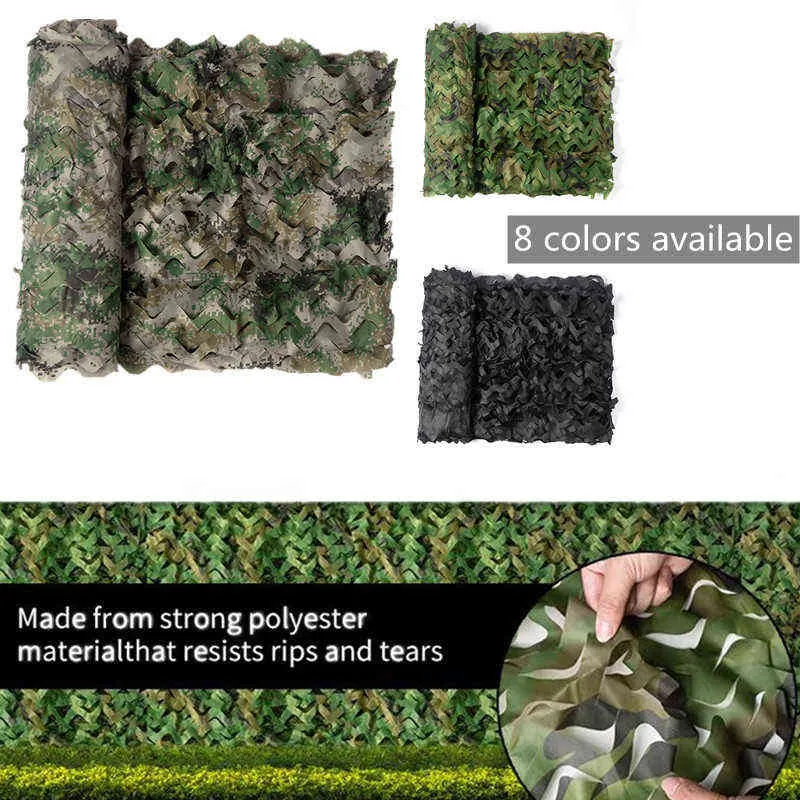 Malla de camuflaje hojas 3D protección de privacidad malla de camuflaje camping bosque jardín decoración paisaje bosque malla de camuflaje H220419