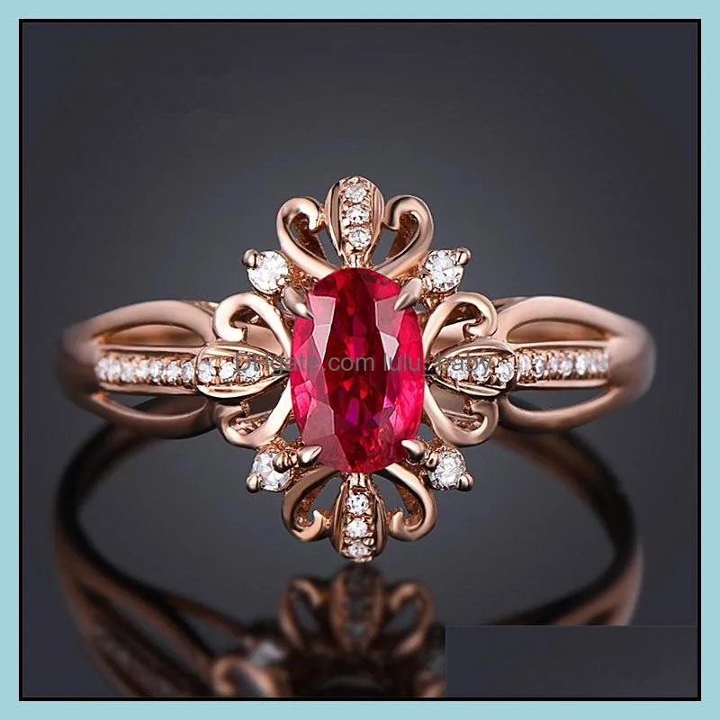 gemstone rings for women men beautifully ring fashion brand engagement wedding rings diamond crystal 18k gold plated wedding diamond