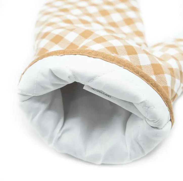 Baking Tools Oven Mitts Grid Cotton polyester Lining Heat Resistant Kitchen Gloves SN4313