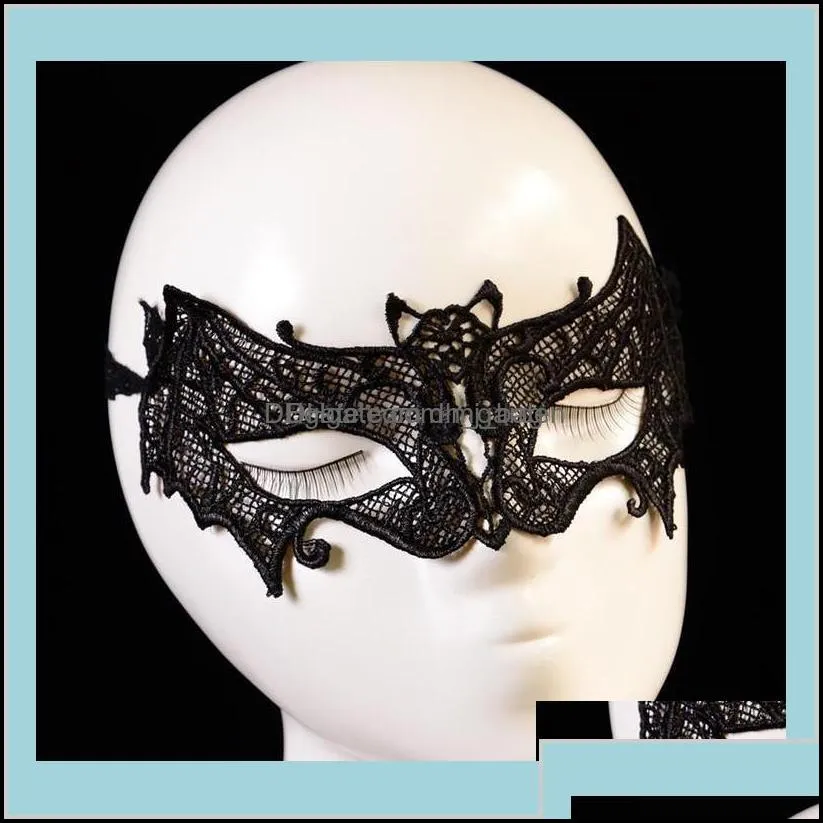 Masks Festive Supplies Home Garden Women Sexy Lady Lace Eye Mask For Party Halloween Venetian Masquerade Event Mardi Gras Dress Costum