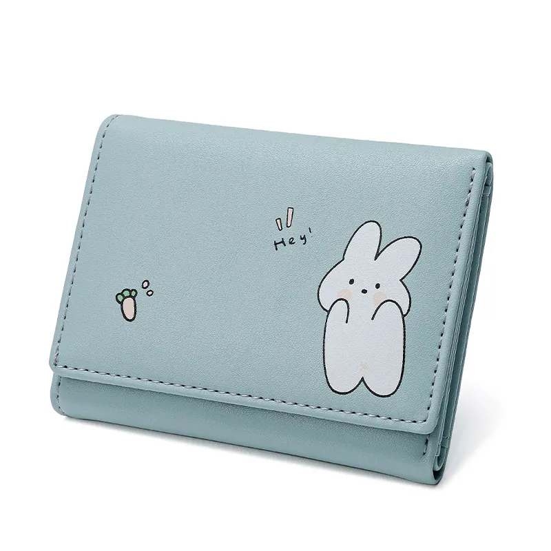 2022 New Women Wallets 4 Color Money Bags Short Cute Small Purse Women's Student Card Holder Girl ID Bag Card Holder Coin Purse