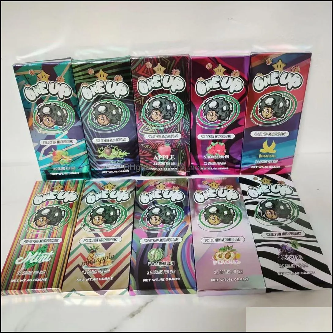 One Up Chocolate Bar Packing Boxes Mushroom Shrooms 3.5G 3.5 Gram Oneup Package Box  and Cream Display Box mx_home