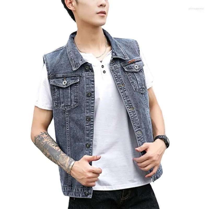 Vestes pour hommes Veste Homme Waistcoat Hommes Veste de veste de jean Jeans Summer Fashion Casual Phin22