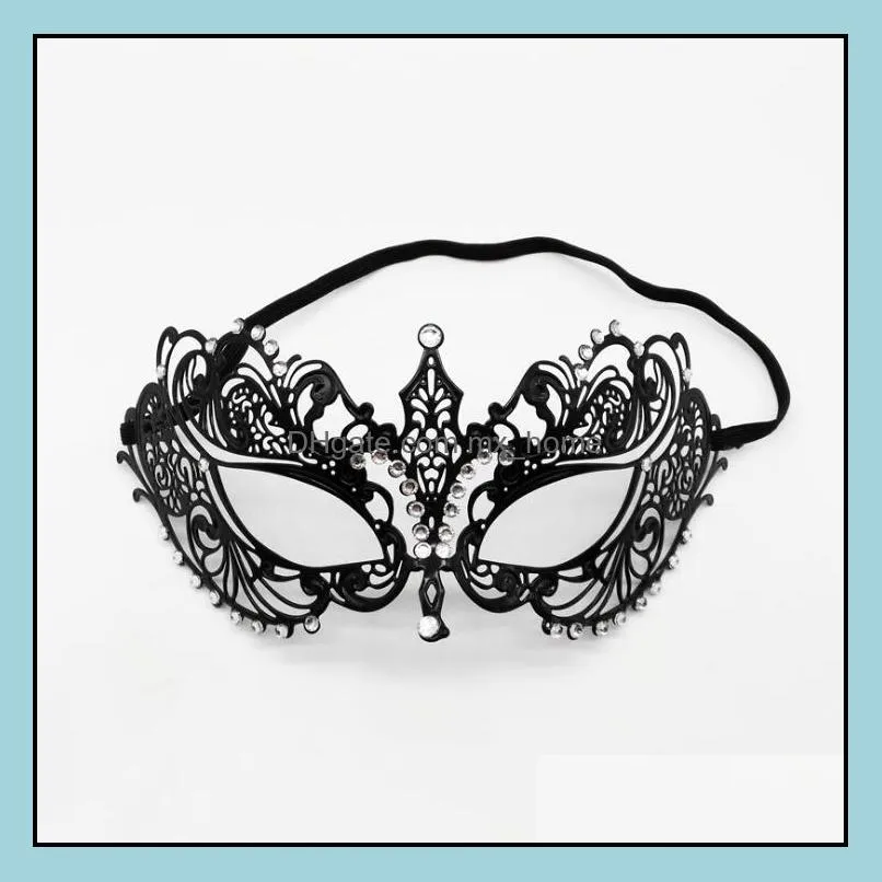 lady venetian party masks half face mask fashion black metal masks xmas dress costume shows wedding masquerade decorate lxl818q