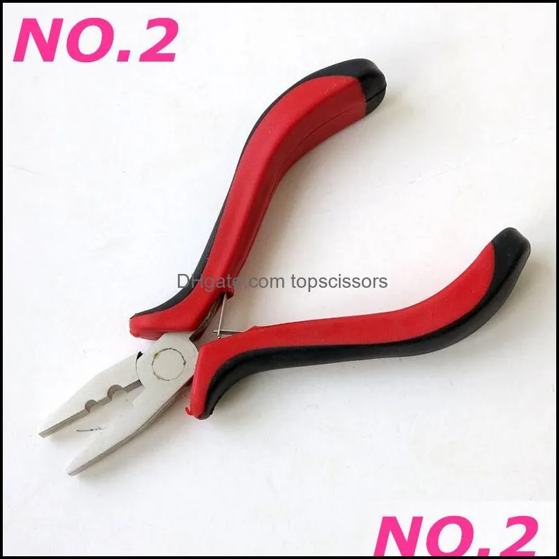 Hair Extensions Pliers Professional Pliers Pincers Pulling Tool For Silicon Micro Rings Beads Pre bonded hair More styles