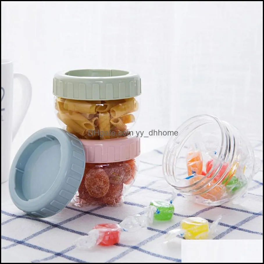 3 pcs plastic sealed cans / food storage jar spice teas beans candy preservation bottle storage tool kitchen tools