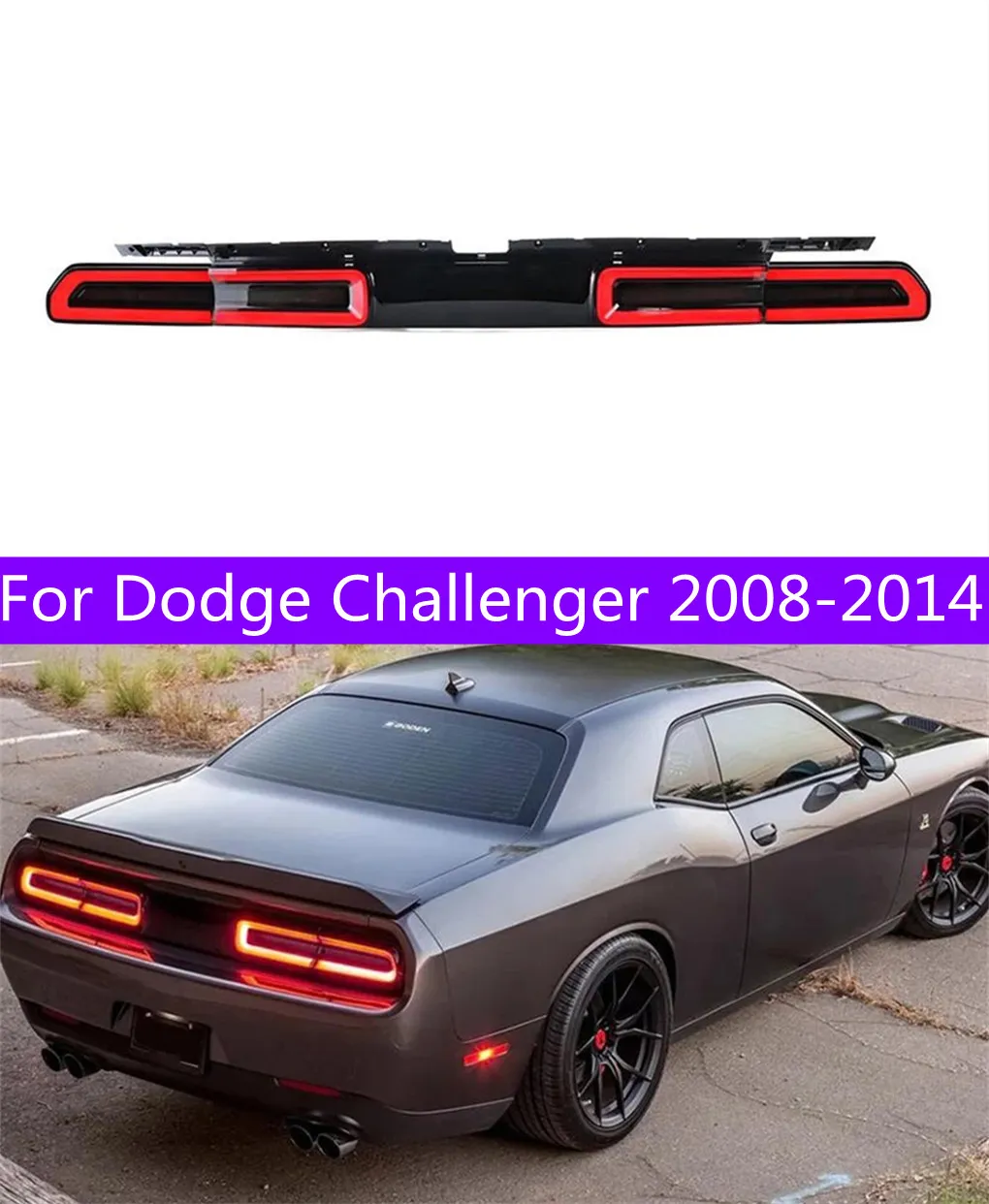 Auto Rückleuchten Automotive Teile Für Dodge Challenger 2008-2014 Rückleuchten Hinten Lampe LED Signal Rückfahr Parkplatz Rücklicht