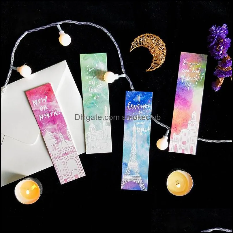 30 Pcs/lot Creative City dream Paper Bookmark Books Clip School Supplies Accessories Stationery Bookmarks