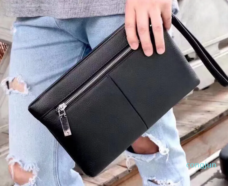 Men Black Business Handbag Quality Cow Cuir Portefeuille Black Clutch Purse G Designer 2024 Du 96 69 DHgate