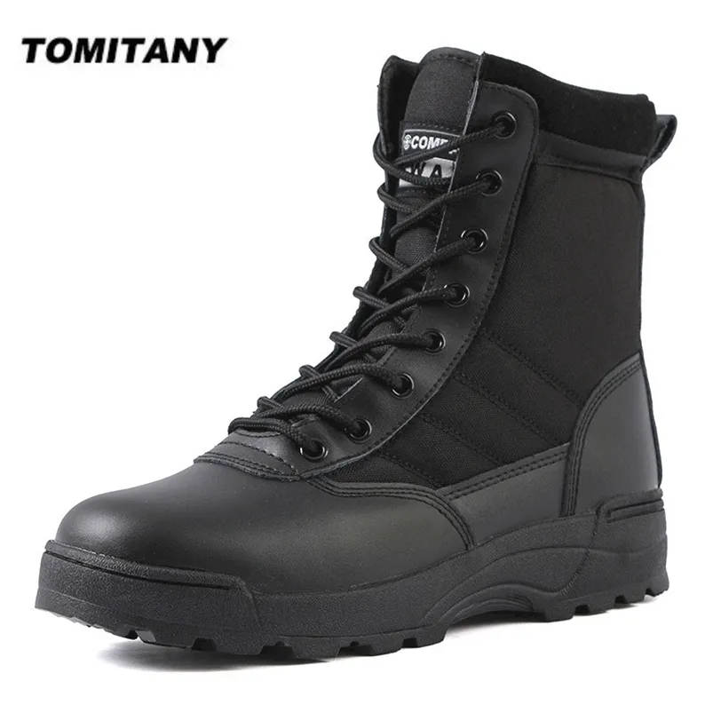 Tactical Military Special Force Desert Combat Army Outdoor Hiking Boots Ankle Men Work Safty Shoes 220810