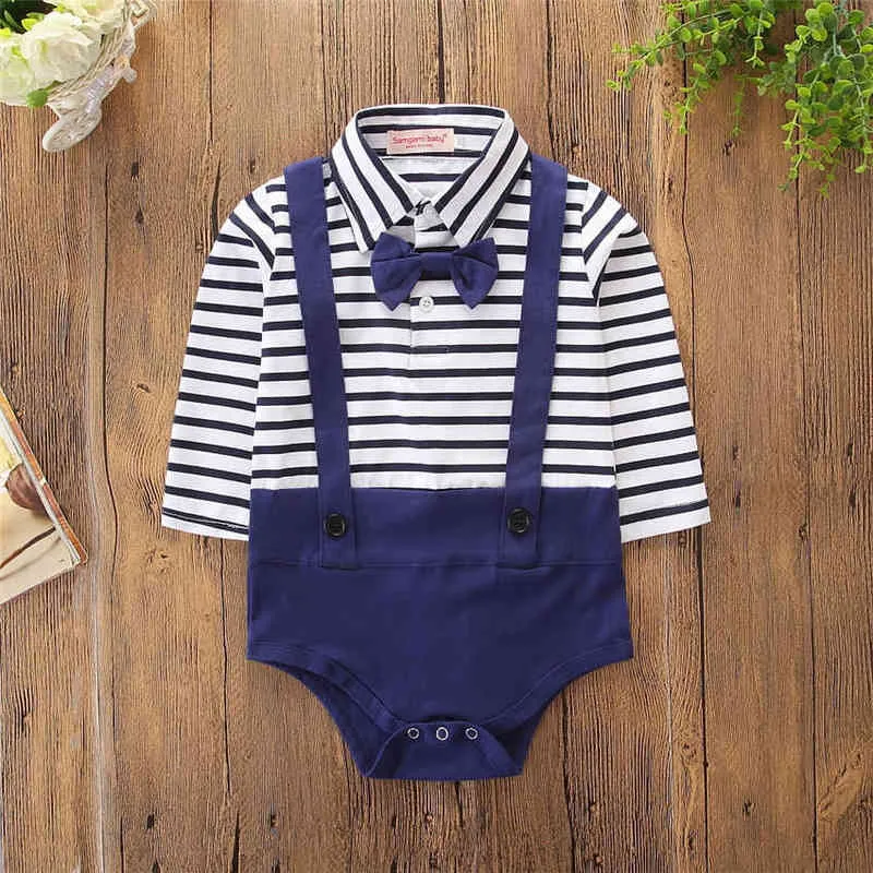 Emmababy Baby Jumpsuits 0-24M Newborn Baby Boys Girls Cotton Romper Dress Jumpsuit Outfits Long Sleeve Clothes G220521