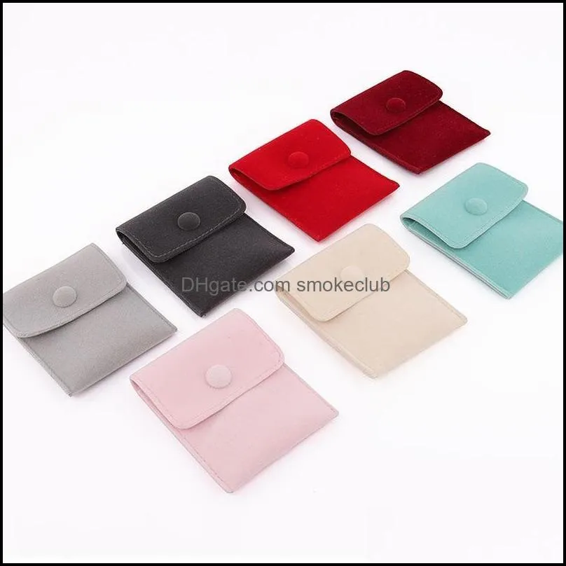 2022 Nieuwe 100 stks / partij 3 Size Colorf Sieraden Packaging Pouches Chic Klein Veet Tassen Voor Oorbellen Ketting Luxe Sieraden Wholesale Drop Delive